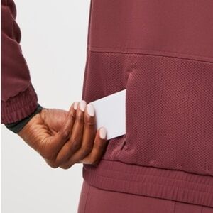 FIGS Women’s Dark Cherry Sydney Scrub Jacket — Size XL
